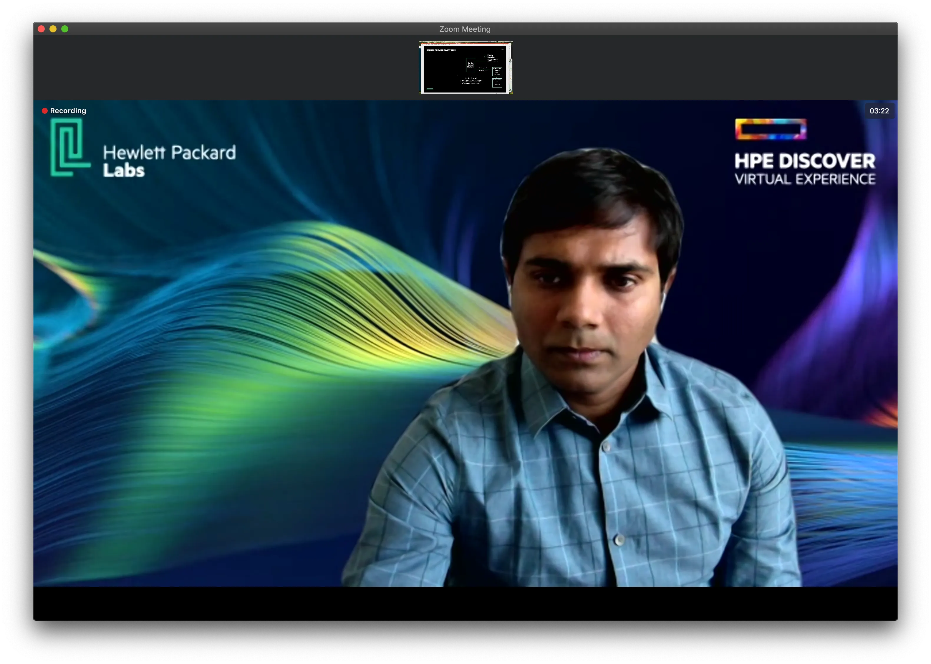 Yogi Porla showing Layer5 partnership at HPE Discover